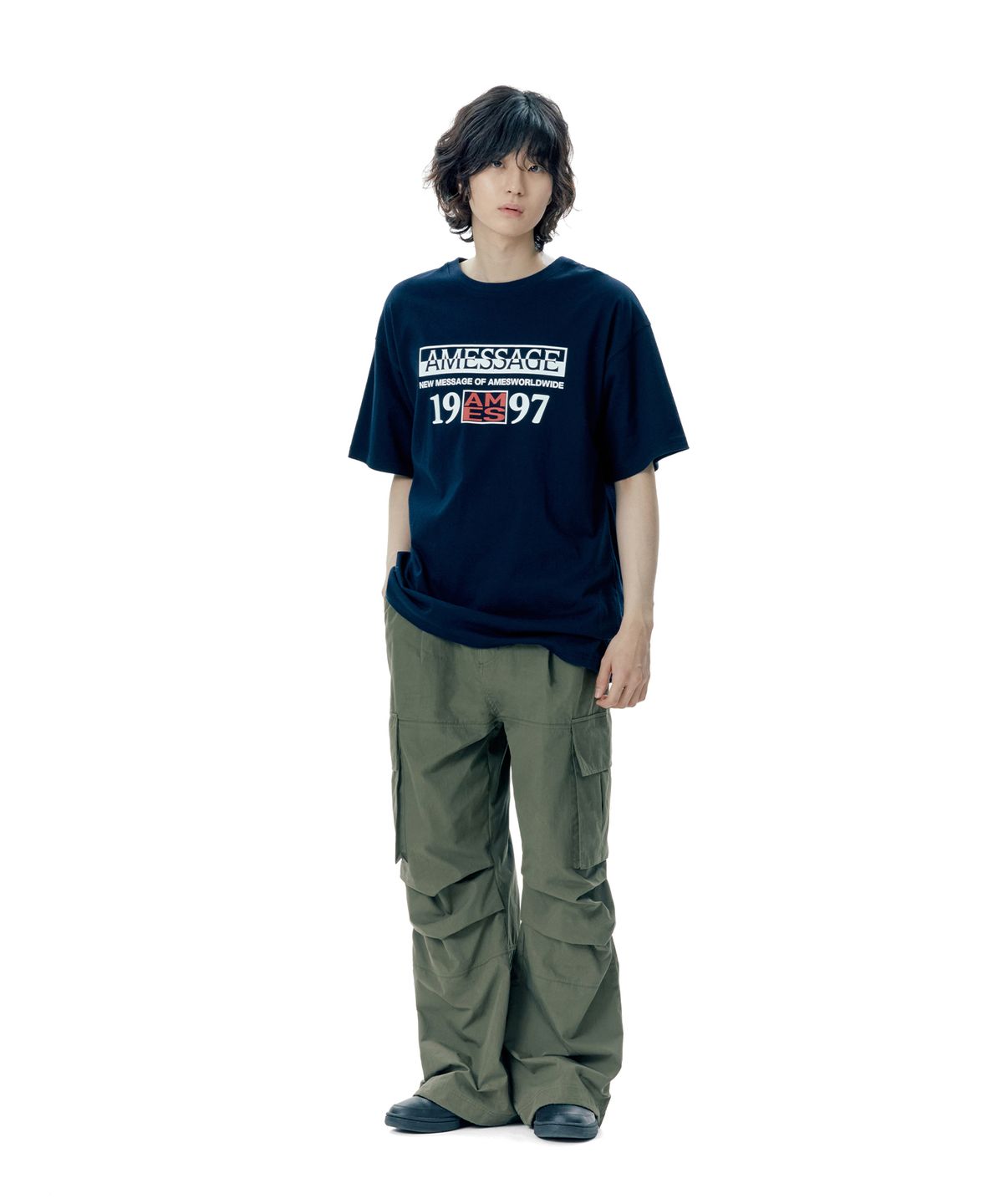 아메스 월드와이드(AMES-WORLDWIDE) 19AMES97 TEE NAVY (AM2EMUT504A)