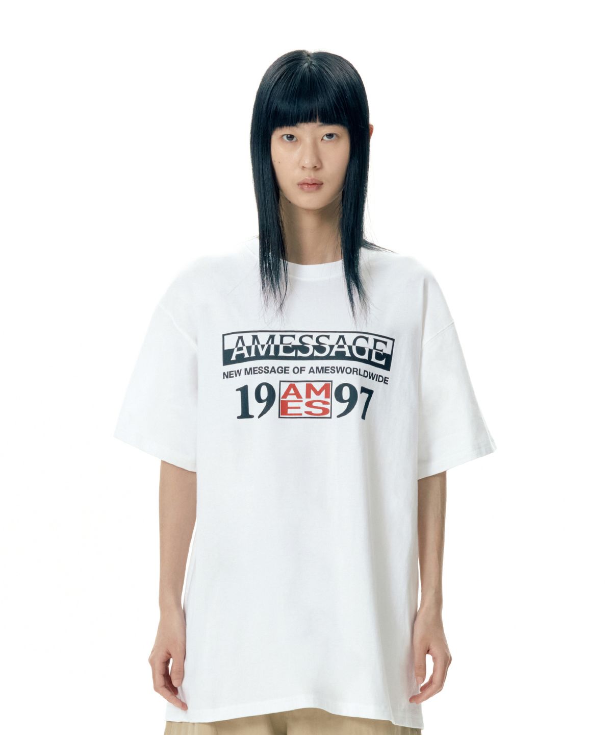 아메스 월드와이드(AMES-WORLDWIDE) 19AMES97 TEE WHITE (AM2EMUT504A)