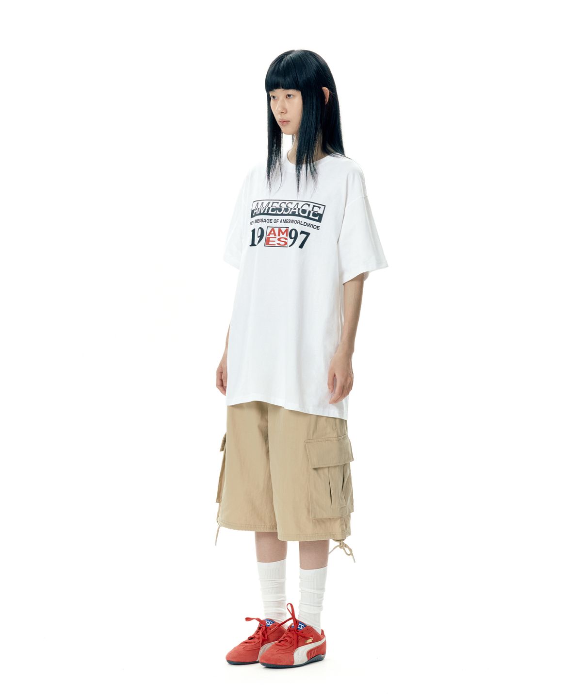 아메스 월드와이드(AMES-WORLDWIDE) 19AMES97 TEE WHITE (AM2EMUT504A)