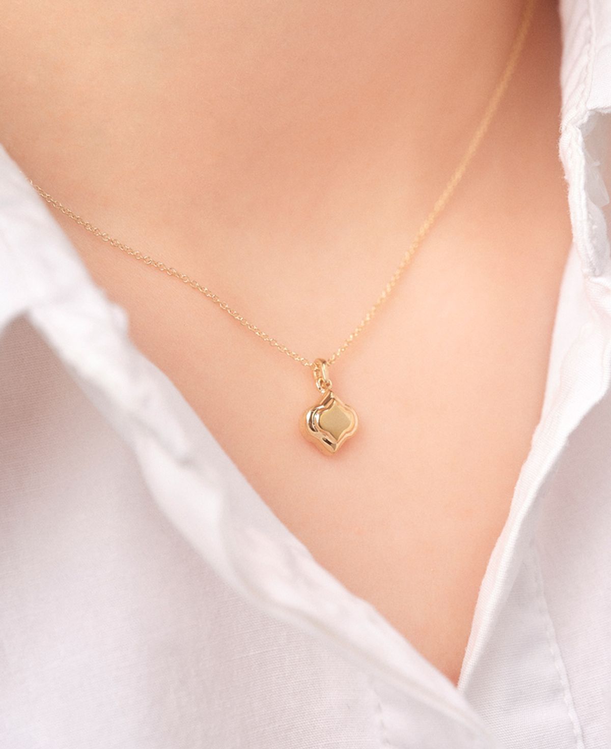 베누아(BENOIT) NK06GL Double Clover Pendant [Gold]