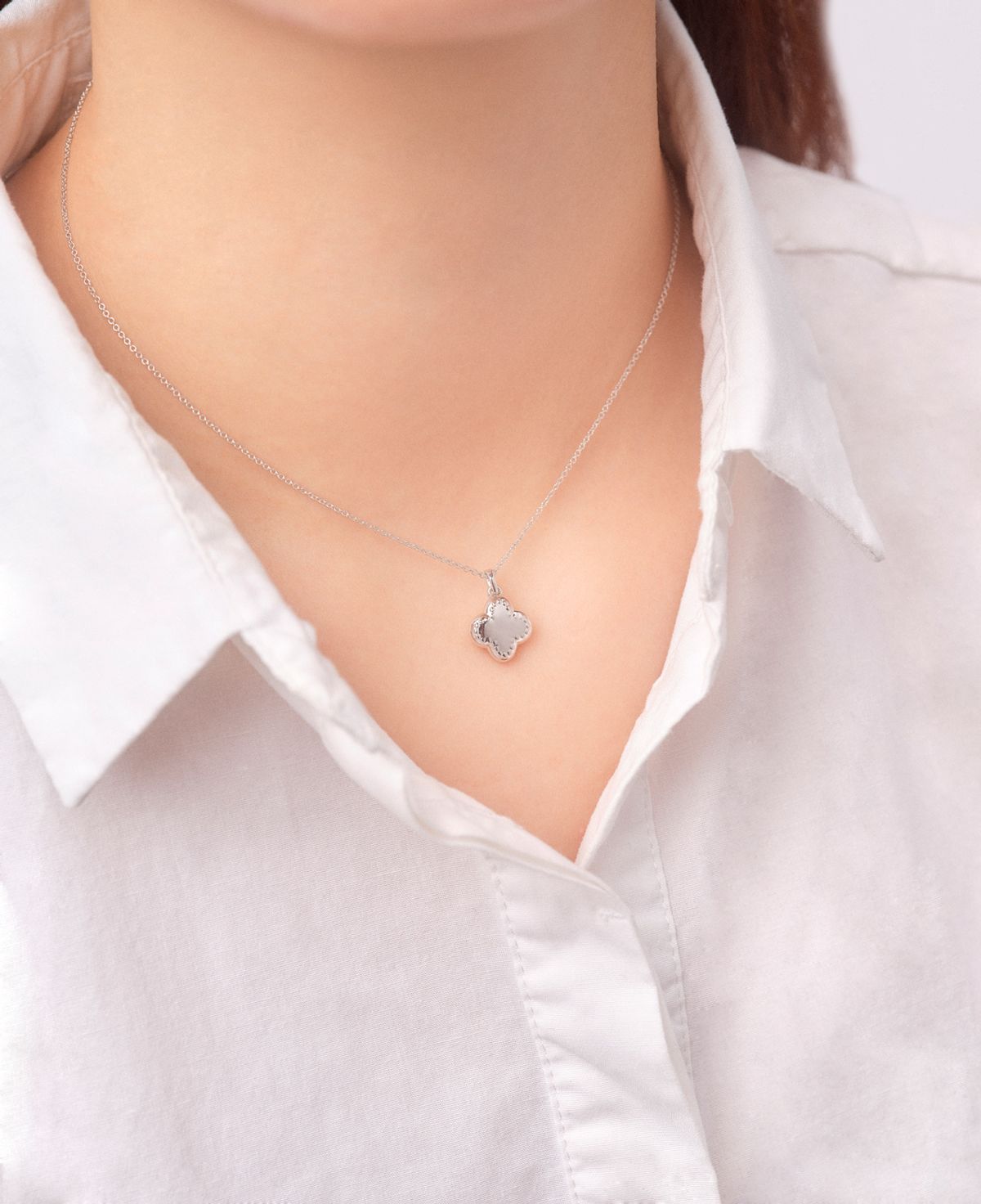 베누아(BENOIT) NK08SL Flower Dot Pendant [Silver]