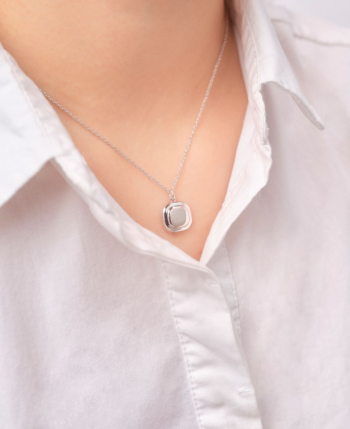 베누아(BENOIT) NK10SL Large Square Pendant [Silver]