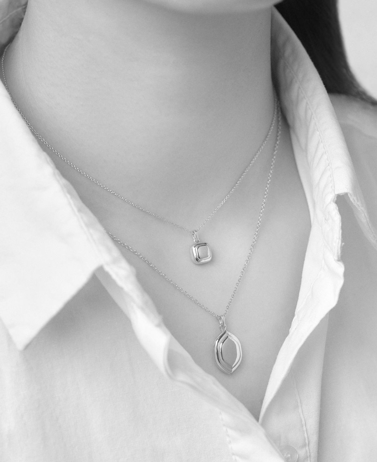 베누아(BENOIT) NK11SL Large Diamond Pendant [Silver]