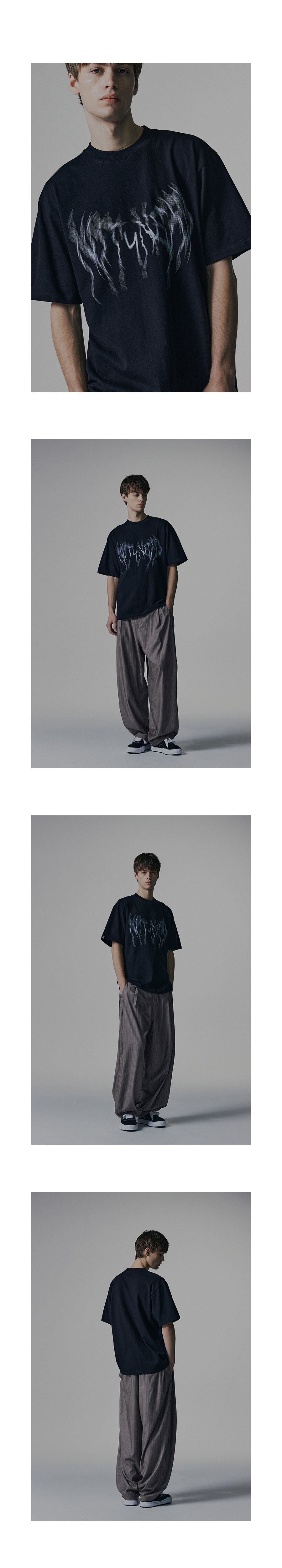 [NOT4NERD] Thunder Blur Logo T-Shirts ☆送料込☆ MUSINSA公式 | NOT4NERD Thunder Blur Logo T-Shirts - Black