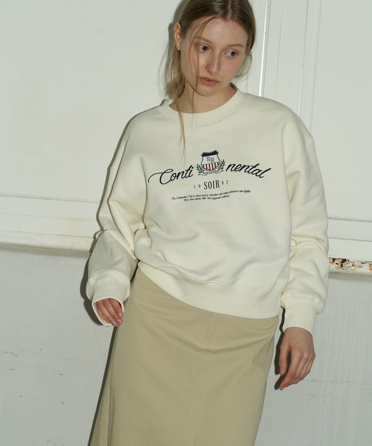 쏘이르(SO IR) A LINE COTTON SKIRT - BEIGE