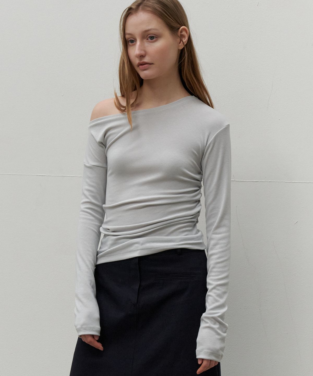 쏘이르(SO IR) ONE SHOULDER T-SHIRT - MINT