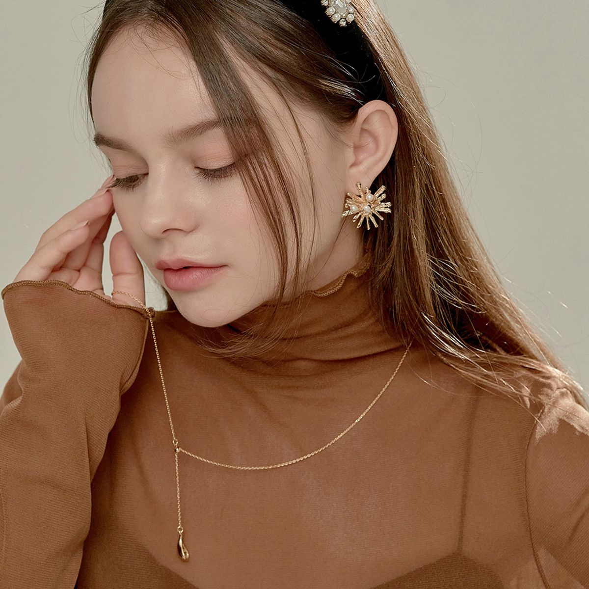 베스티(BESTY) [18k골드무니켈도금] 이터널 세레니티 슬라이드 목걸이 (Eternal Serenity Slide Necklace)