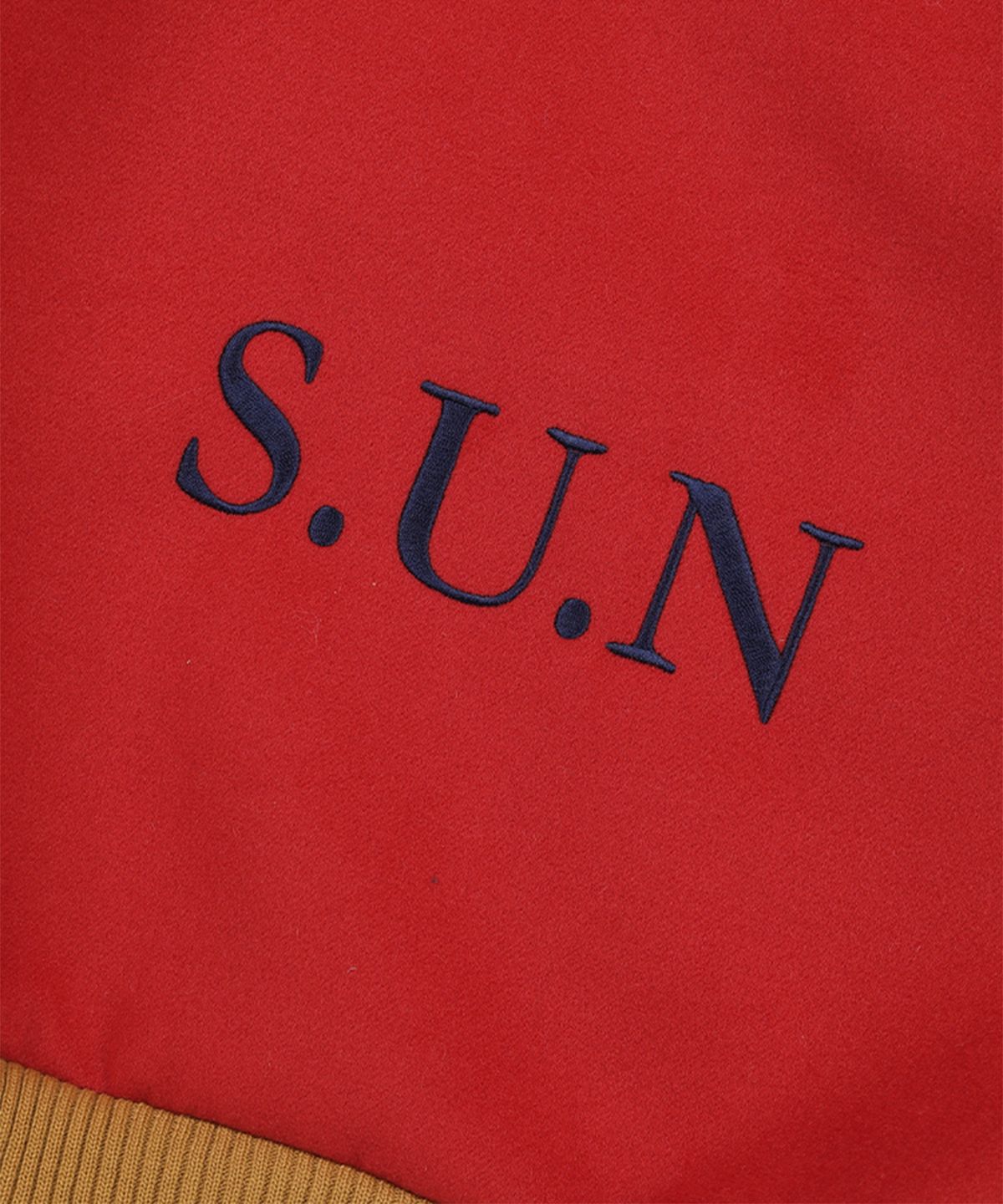 선데이후르츠마켓(SUNDAY FRUIT MARKET) APPLE VARSITY JACKET RED