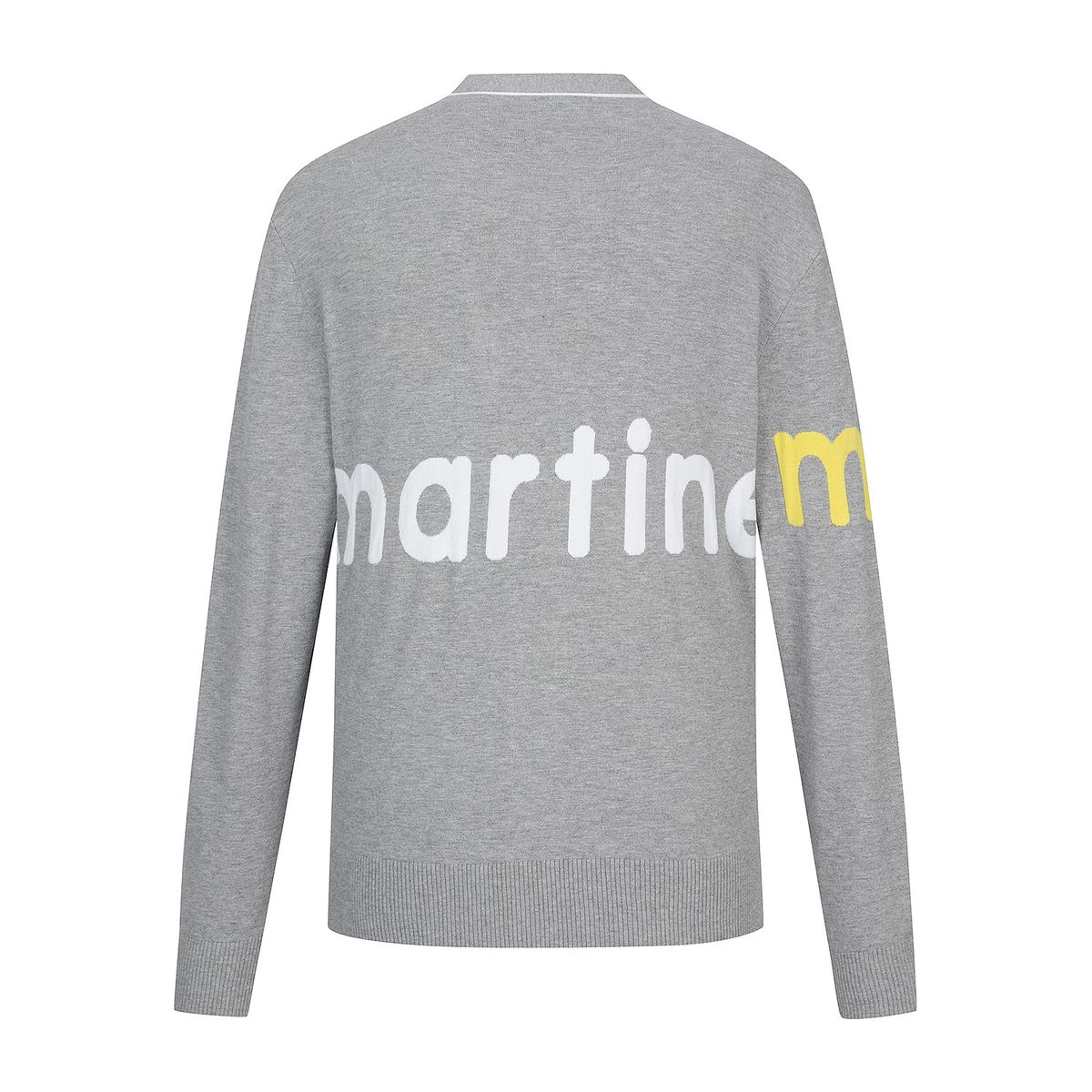 마틴골프(MARTINE GOLF) Logo V Neck Cardigan_M/Grey (Men)