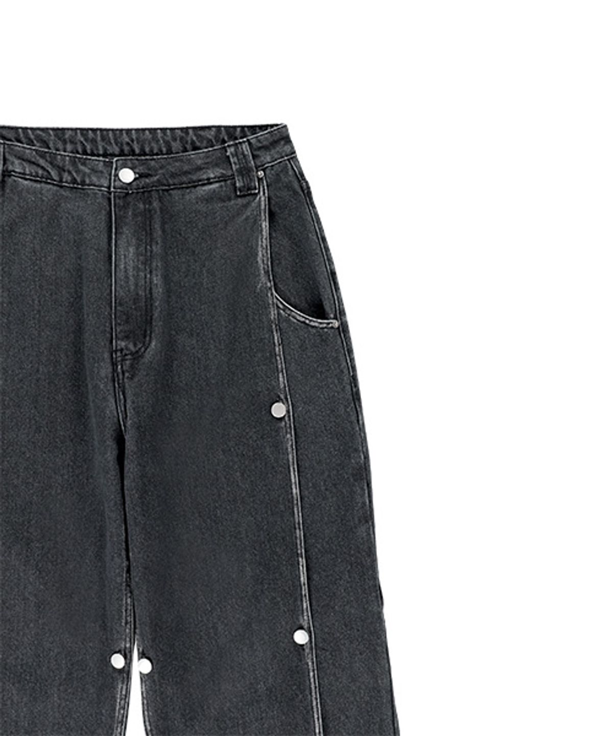 더콜디스트모먼트(THE COLDEST MOMENT) TCM canton denim pants (black)