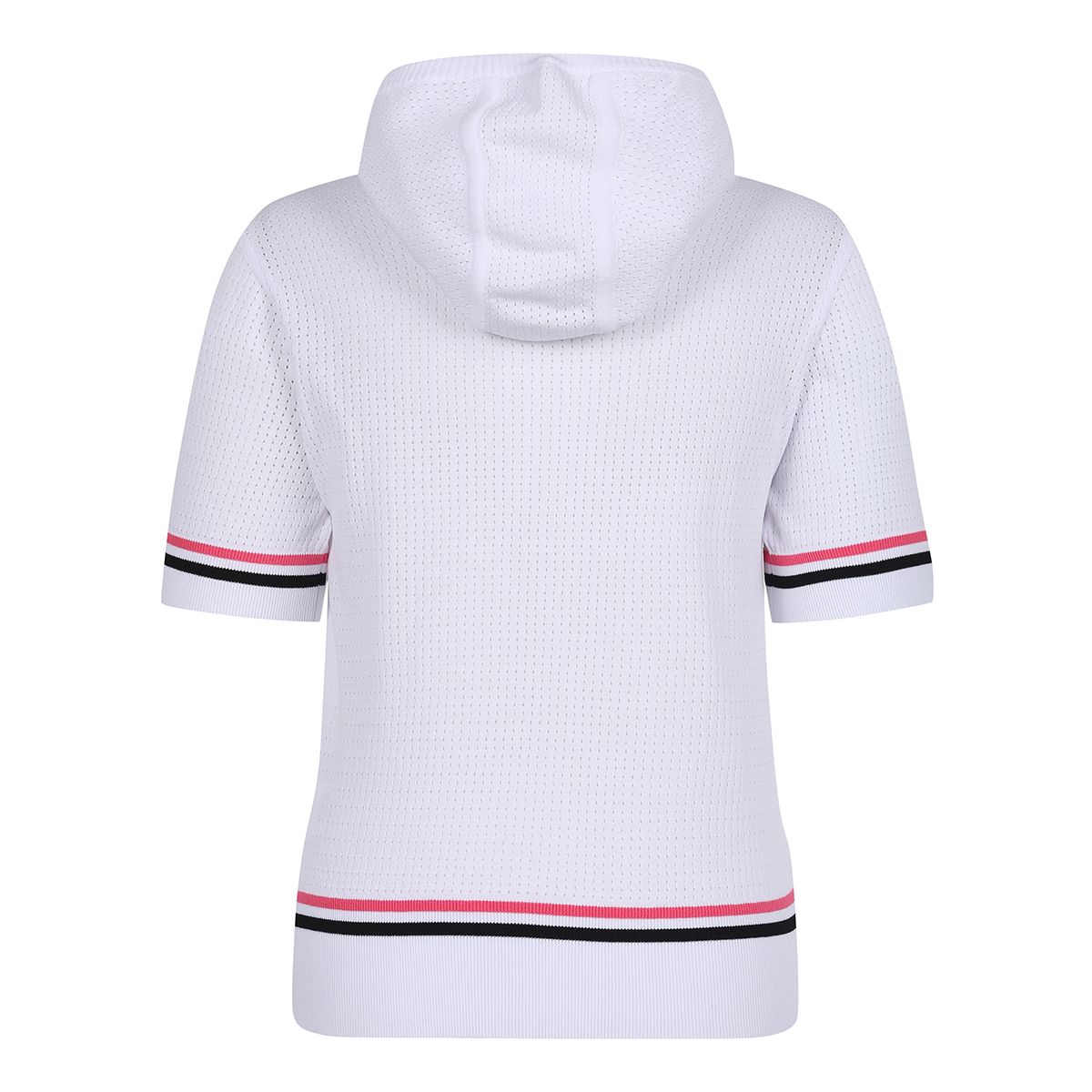 테일러메이드 어패럴(TAYLORMADE APPAREL) 여성 후드 반팔 니트 TSN-62HG21-100