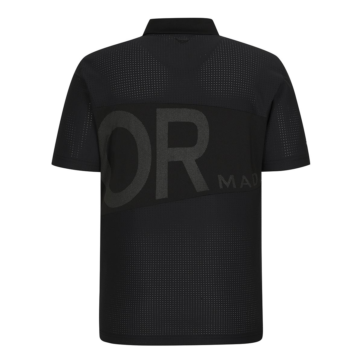 테일러메이드 어패럴(TAYLORMADE APPAREL) 남성 빅레터링 블록 타공 카라 반팔 티셔츠 TTN-22HG43-199