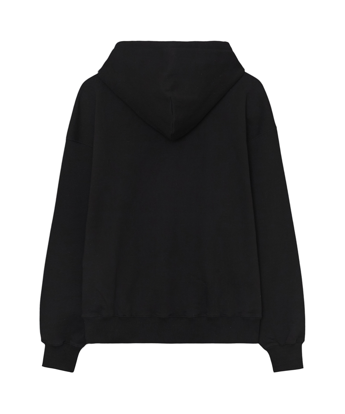 잇자바이브(ITZAVIBE) RIBBON LOGO HOODIE - BLACK
