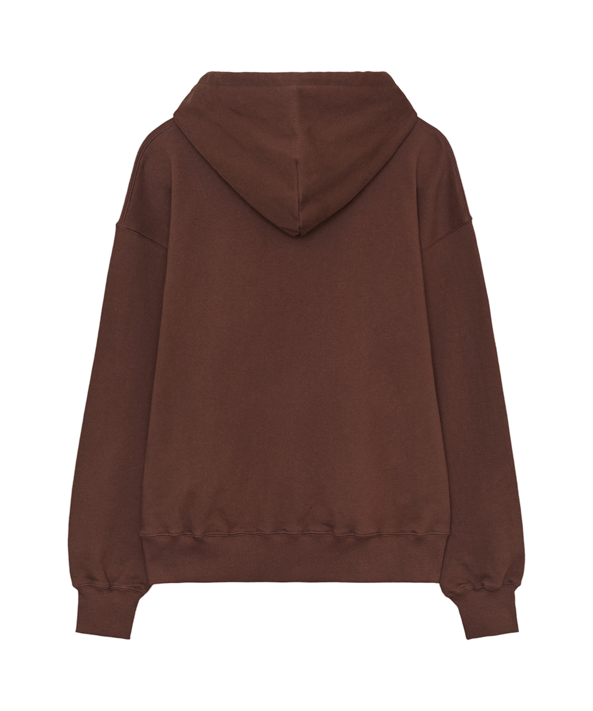 잇자바이브(ITZAVIBE) RIBBON LOGO HOODIE - BROWN