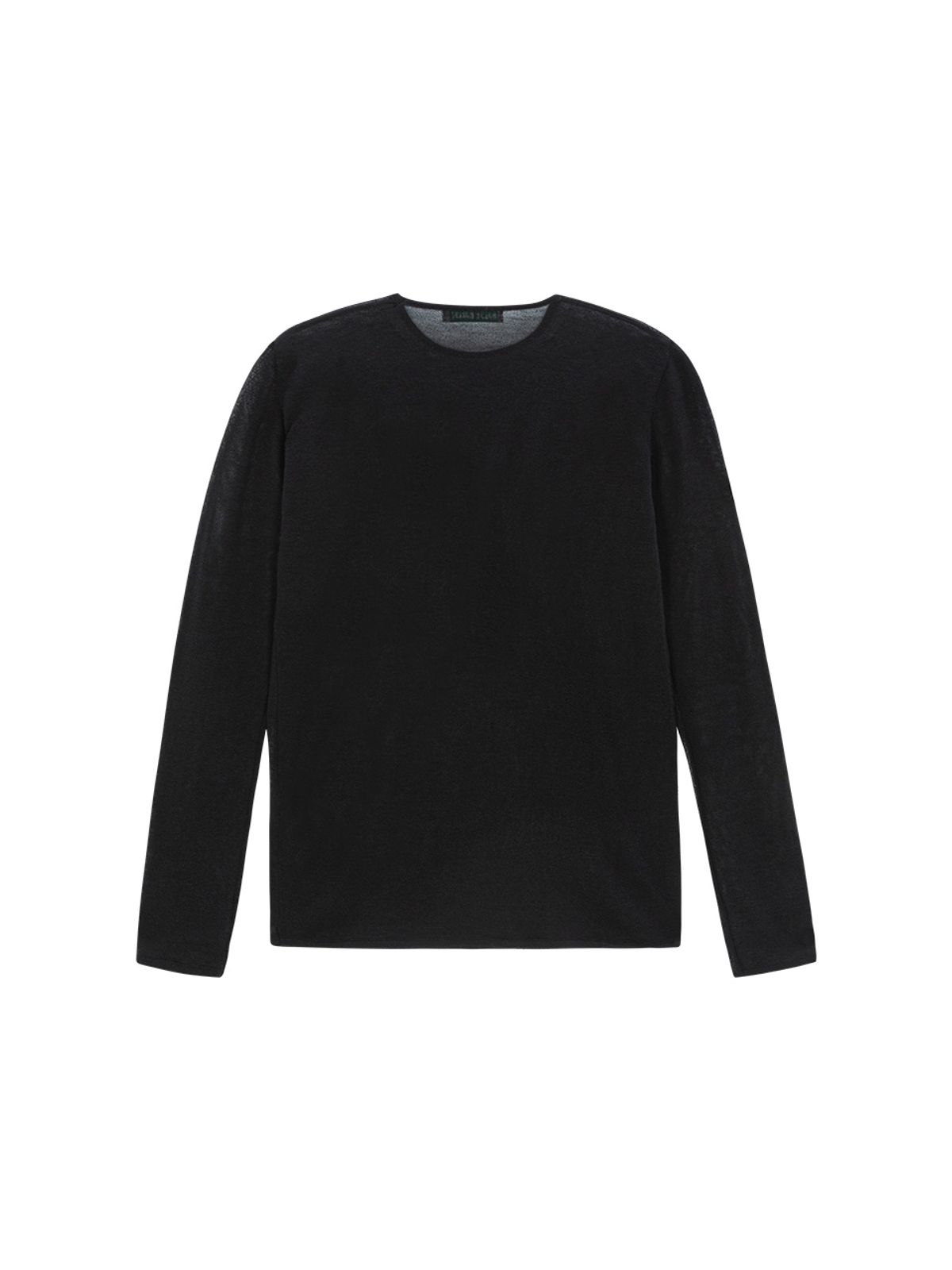 샐러드바구니(SALAD BAGUNI) Shimmer Round Neck Knit - black