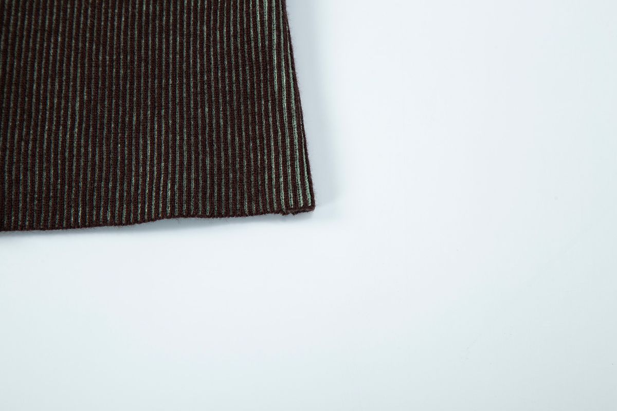 샐러드바구니(SALAD BAGUNI) Two-tone zip-up cardigan - brown mint