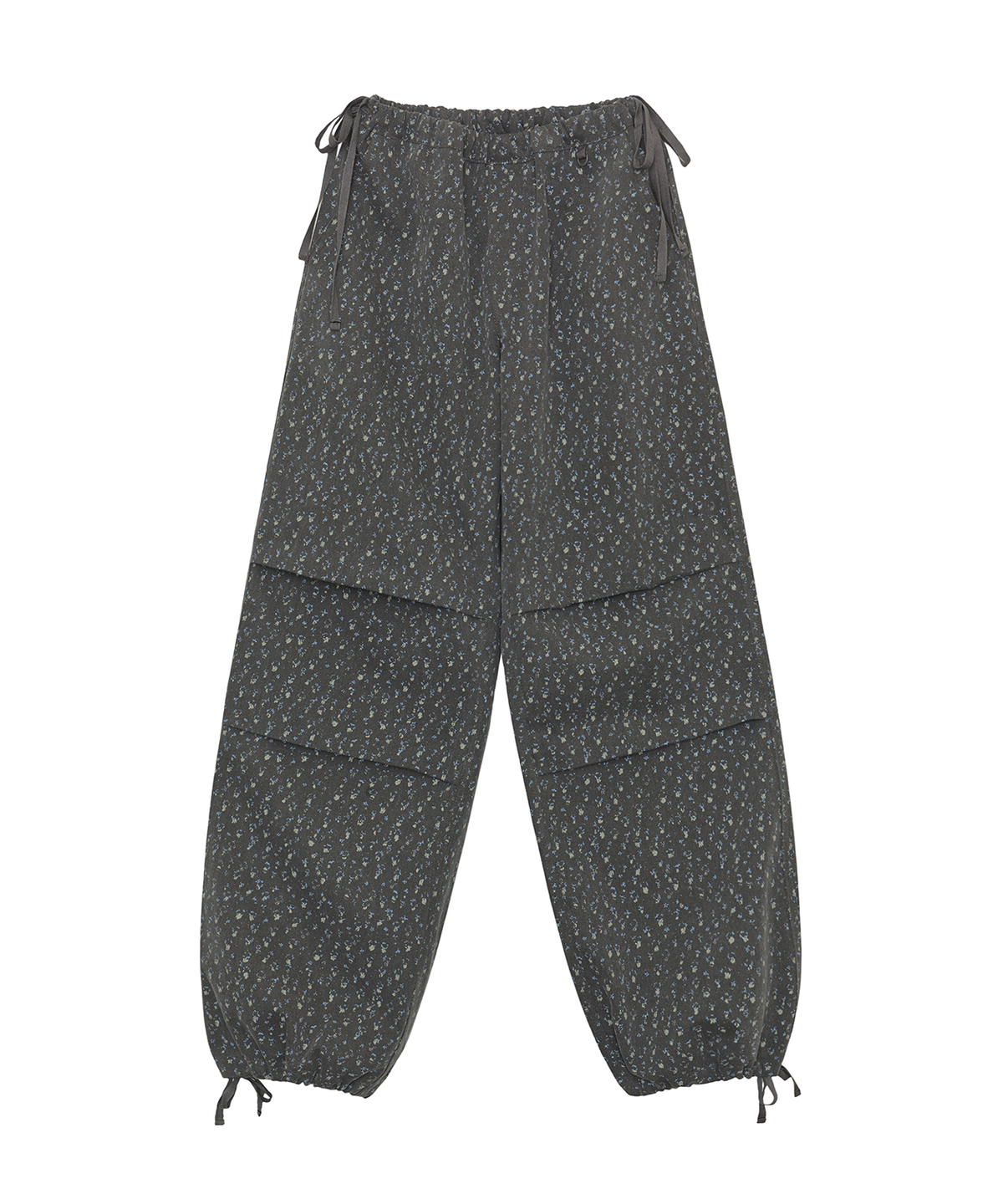 잇자바이브(ITZAVIBE) FLOWER GARDEN BANDING PANTS - CHARCOAL