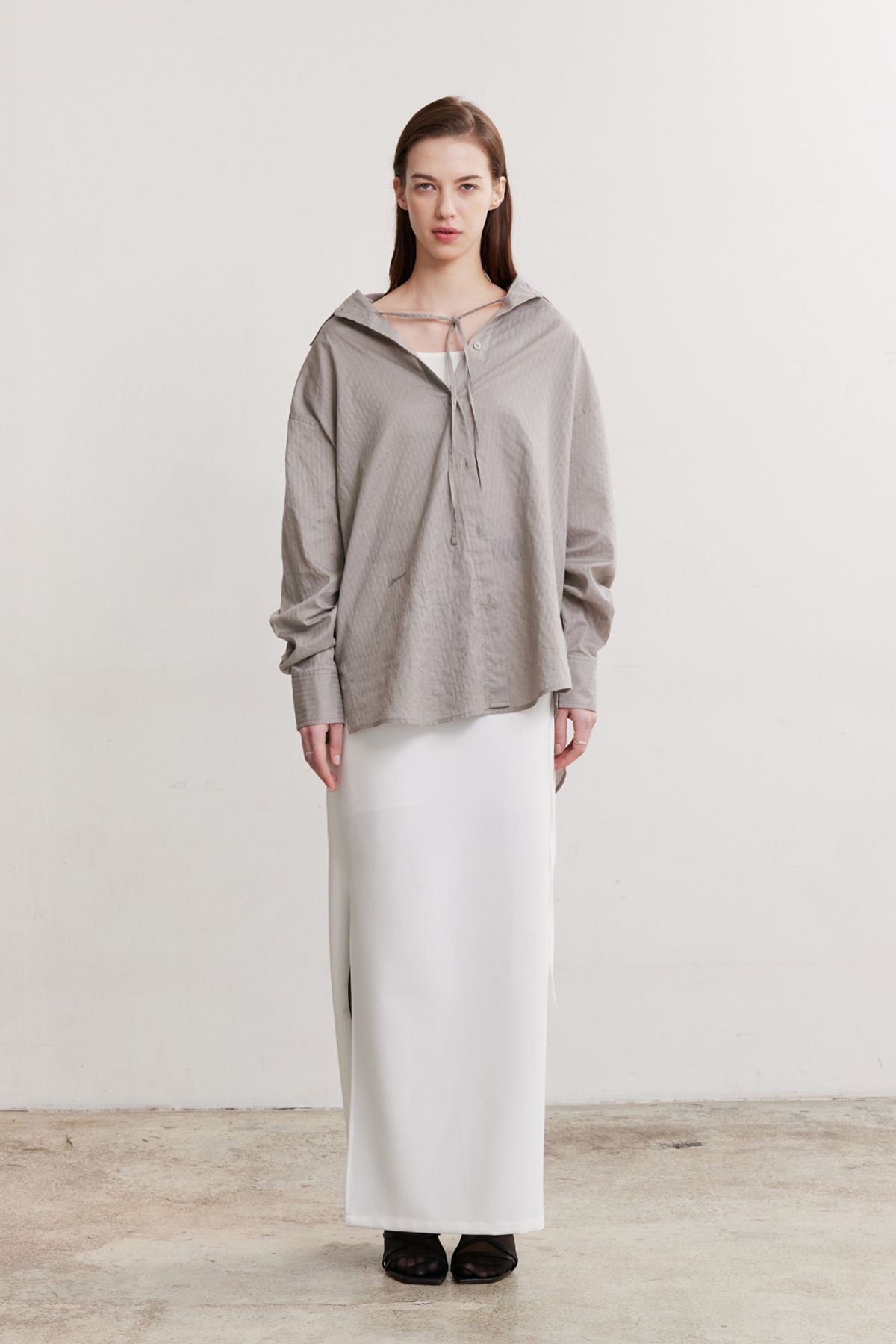 애프터아워즈(AFTERHOURS) OVERSIZED SHIRT (GREY)