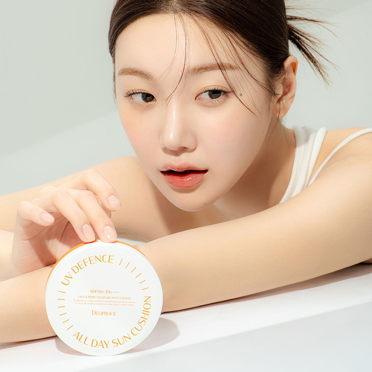 디오프러스(DEOPROCE) 비건 유브이 디펜스 올 데이 선 쿠션 SPF50+ PA++++ 25g