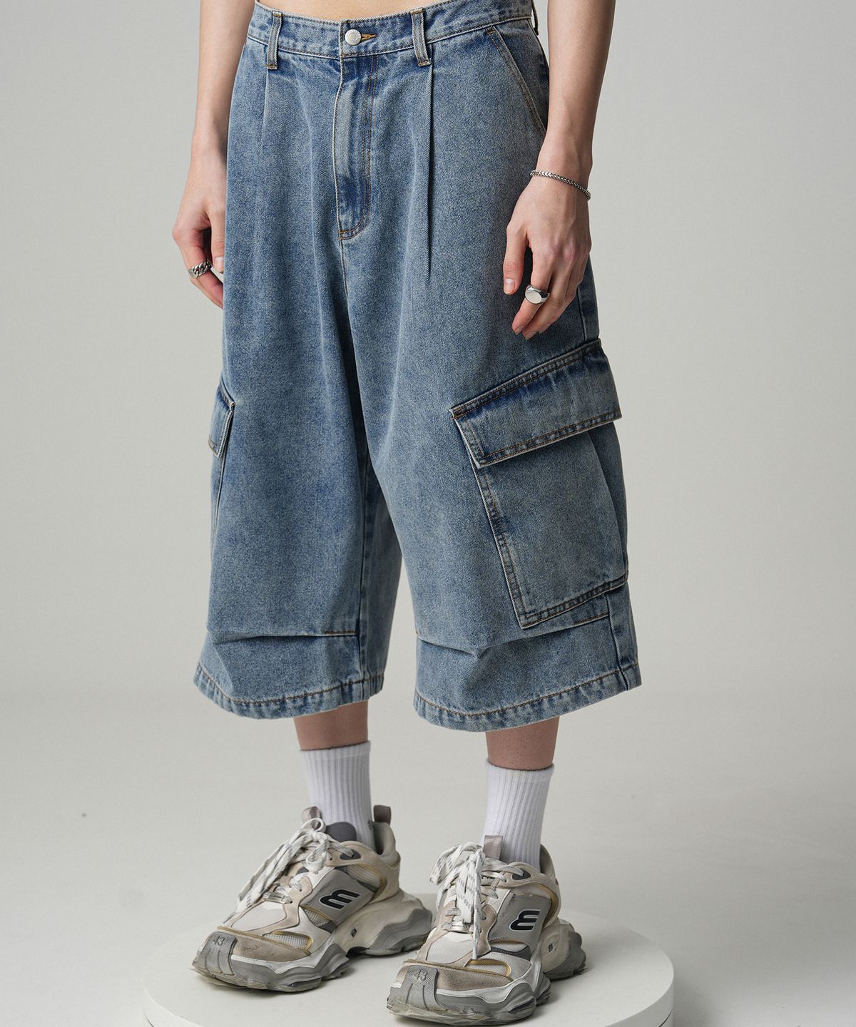 어반드레스(AVANDRESS) Side Big Denim Shorts - 4COL