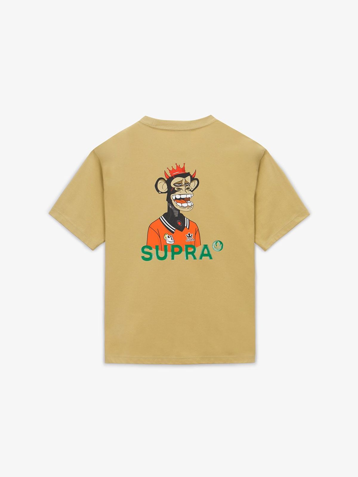 수프라(SUPRA) BAYC 원숭이 등판 그래픽 반팔 티셔츠(BEIGE)