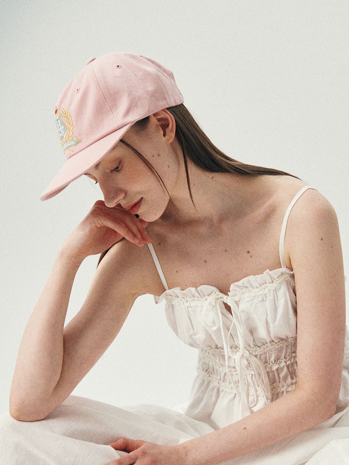 올인컴플리트(ALLINCOMPLETE) ALCP 하이스쿨 캡 (뮤트 핑크)