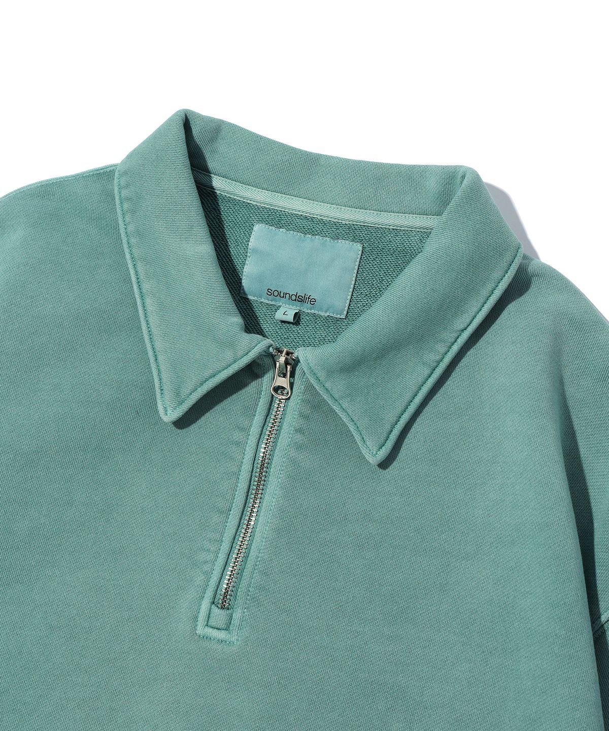 사운즈라이프(SOUNDSLIFE) Dyed Half Sweatshirts Green
