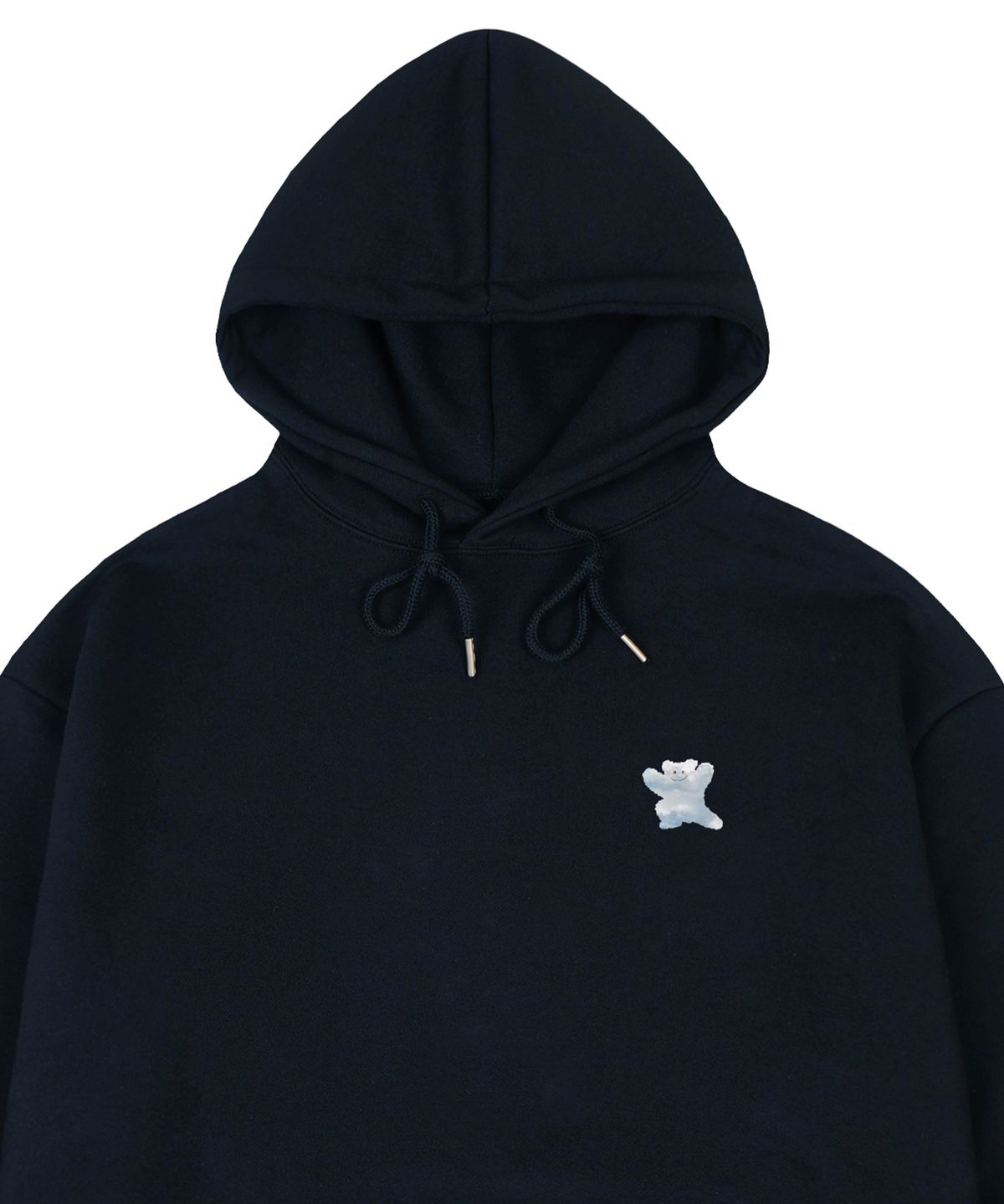 그레이버(GRAVER) [UNISEX]스몰 구름 베어스마일 후드티_네이비