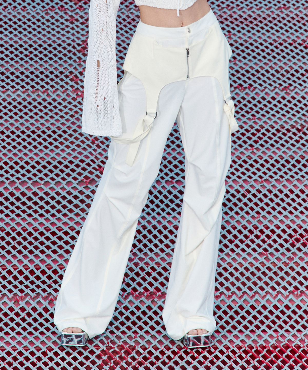 라라폭스(LALAFOX) TWO-WAY ZIPPER PANTS WHITE BQ2WP001