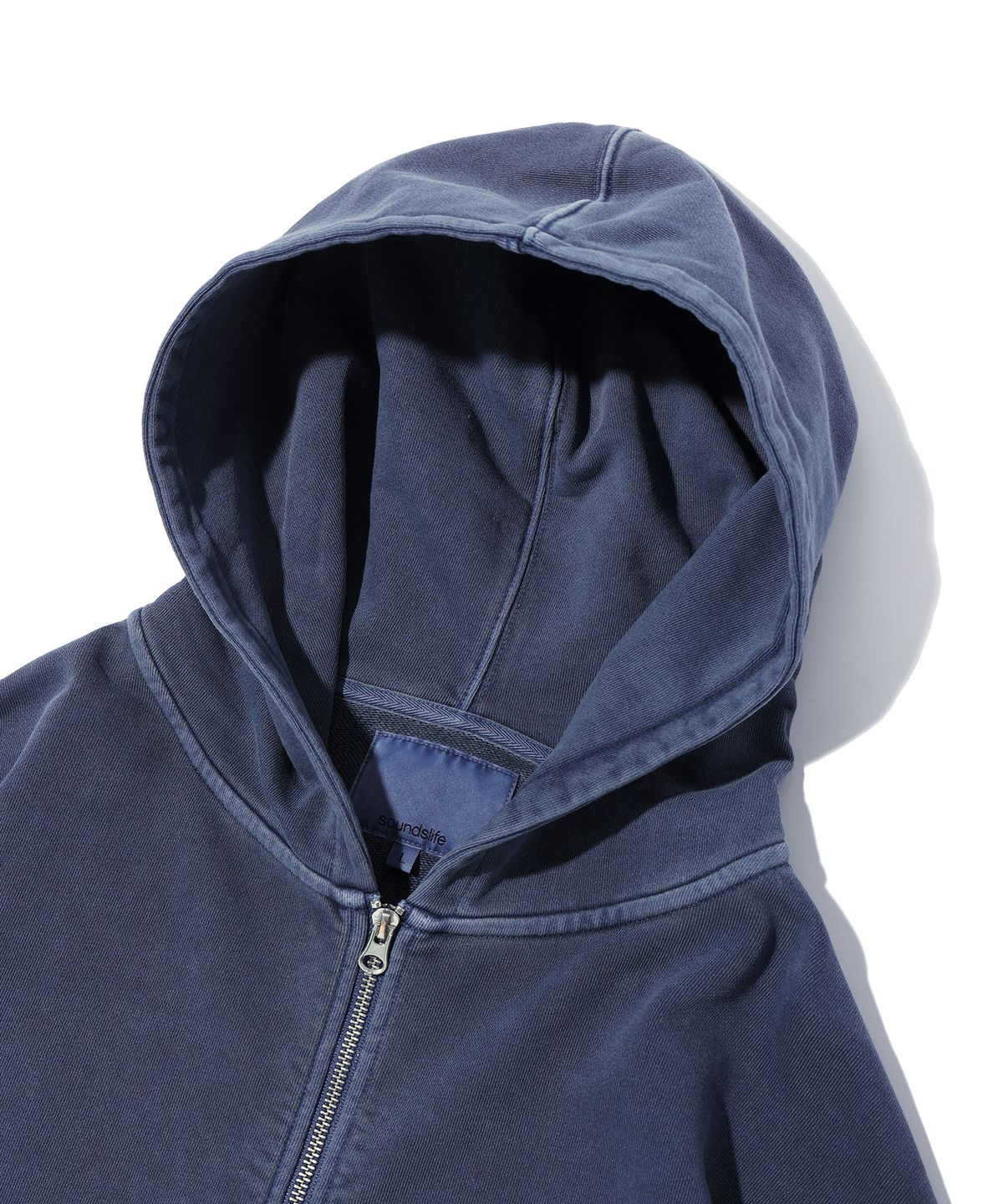 사운즈라이프(SOUNDSLIFE) Vintage Pigment Hoodie Zip Up Navy