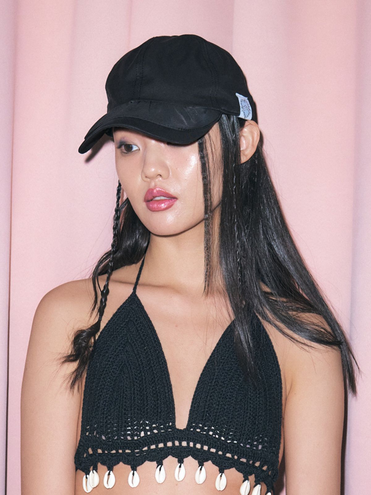 포에지담(POESIEDAME) SEASHELL CAP IN BLACK