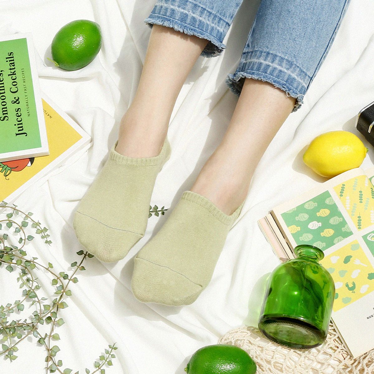 삭스에이(SOCKSA) [10PACK]순면 2겹 시그니처 무지 168N 스니커 인 페이크삭스 덧신