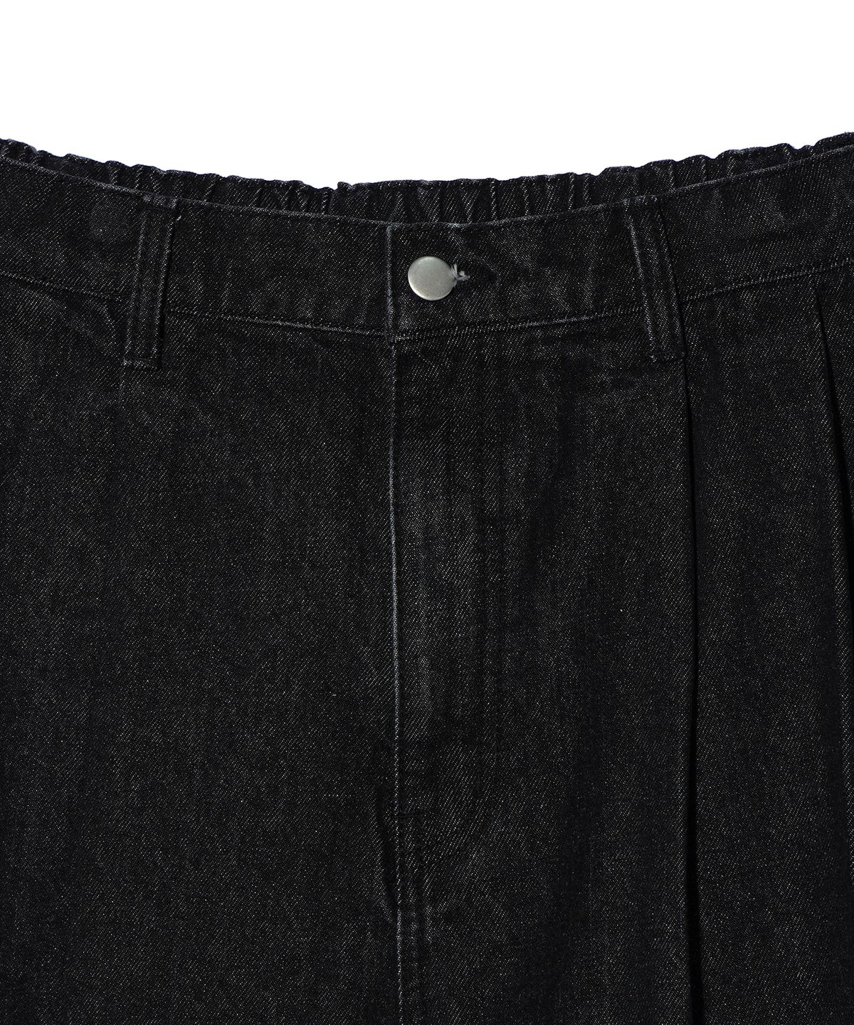 사운즈라이프(SOUNDSLIFE) Two Tuck denim Shorts Black