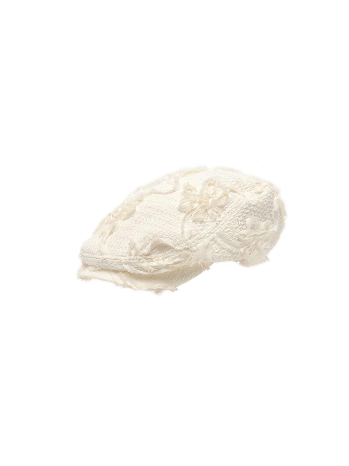 포에지담(POESIEDAME) CORSAGE FLAT CAP IN EGGSHELL