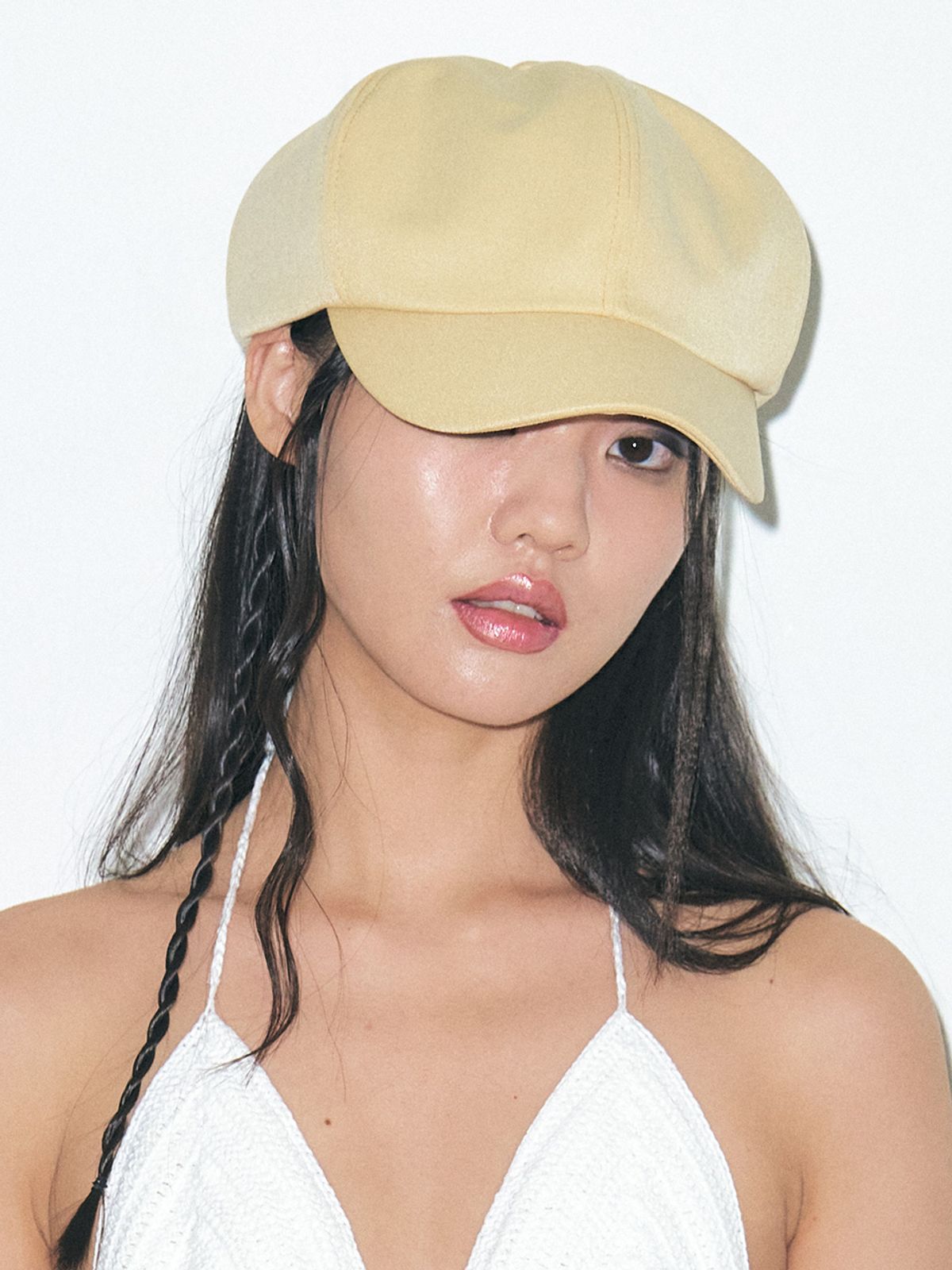 포에지담(POESIEDAME) AIRY GLEAM MAGOT HAT IN BUTTER