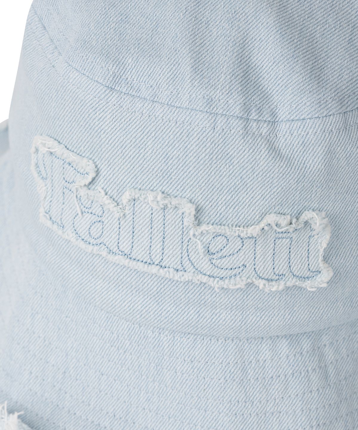 팔렛(FALLETT) 데미지 데님 버킷햇 라이트 블루