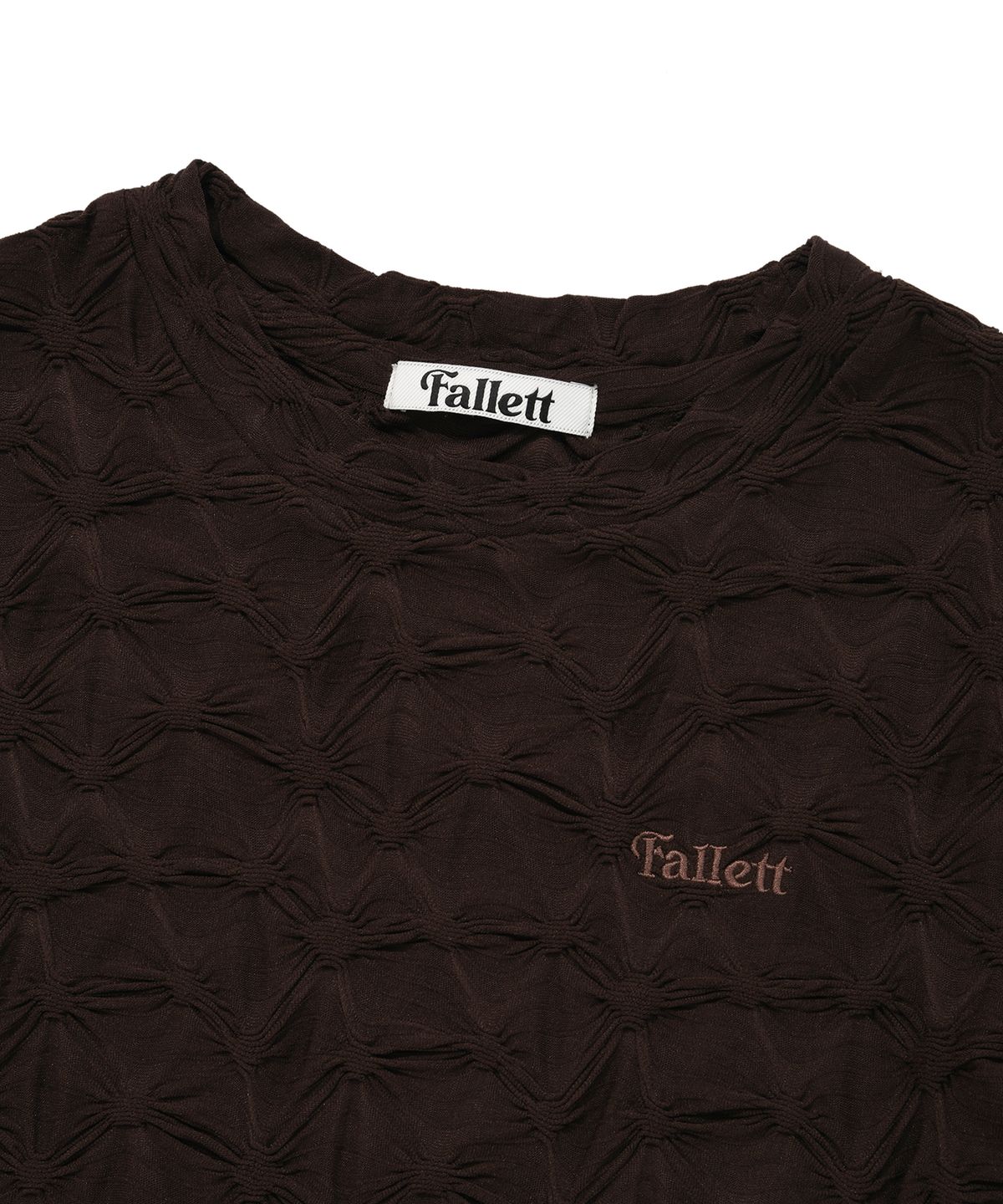 팔렛(FALLETT) 스모킹 반팔티 브라운