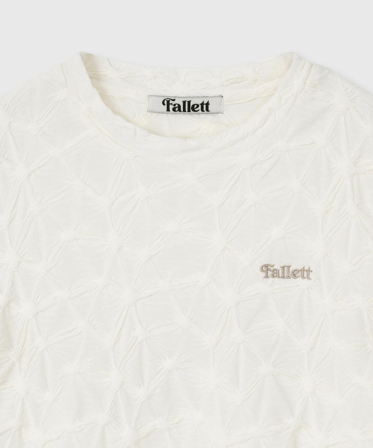 팔렛(FALLETT) 스모킹 반팔티 아이보리