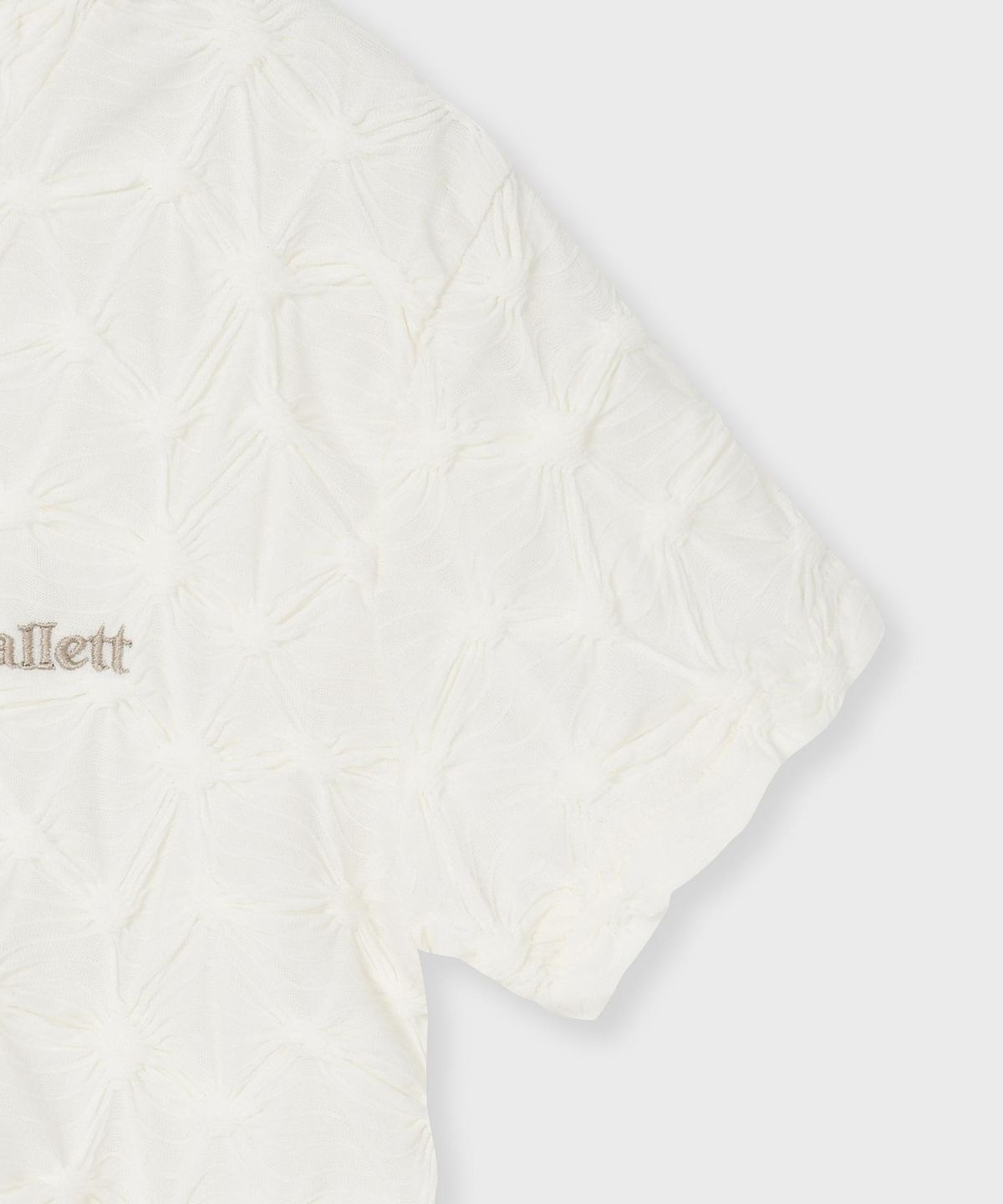 팔렛(FALLETT) 스모킹 반팔티 아이보리
