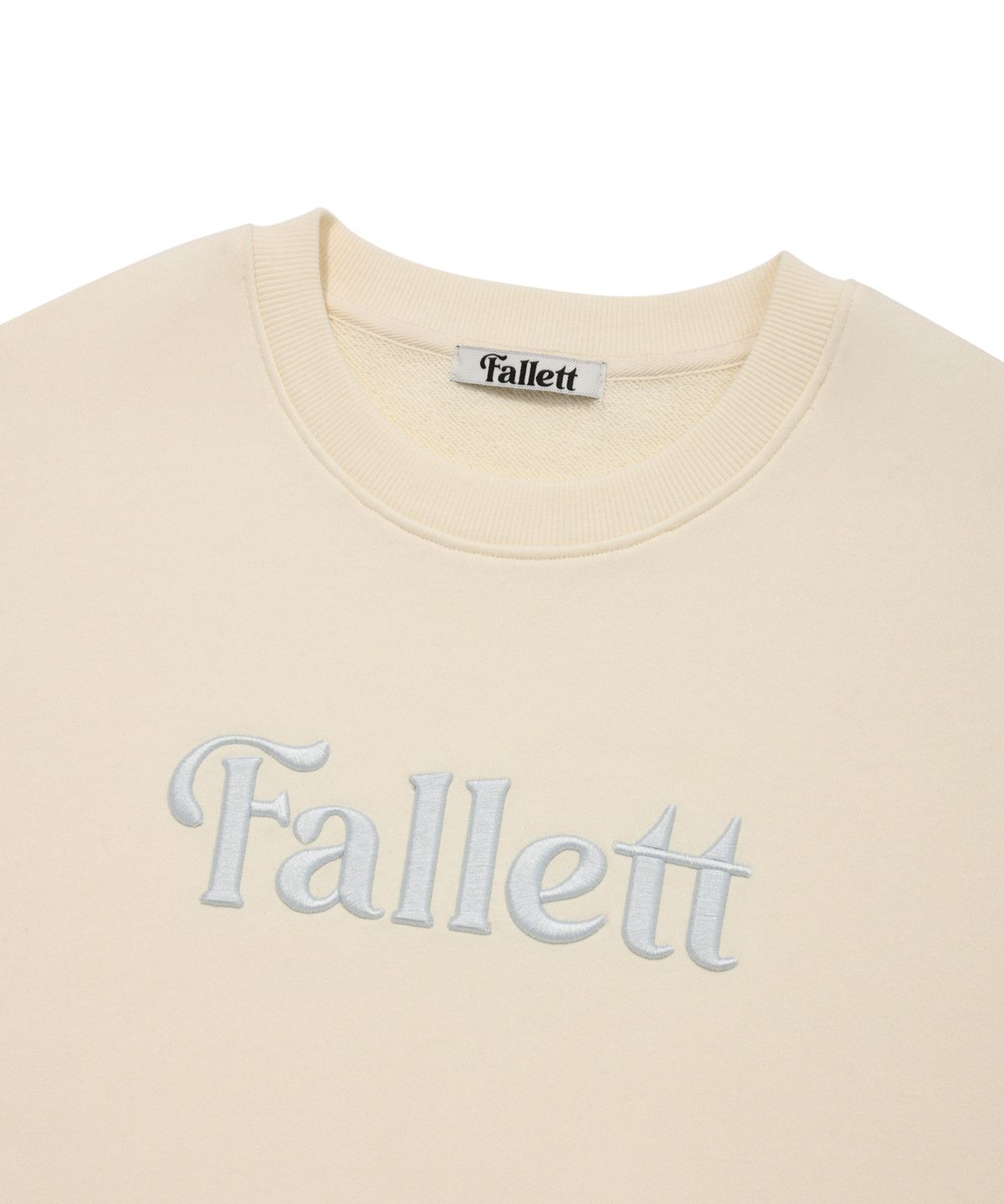 팔렛(FALLETT) 스토리 로고 맨투맨 아이보리