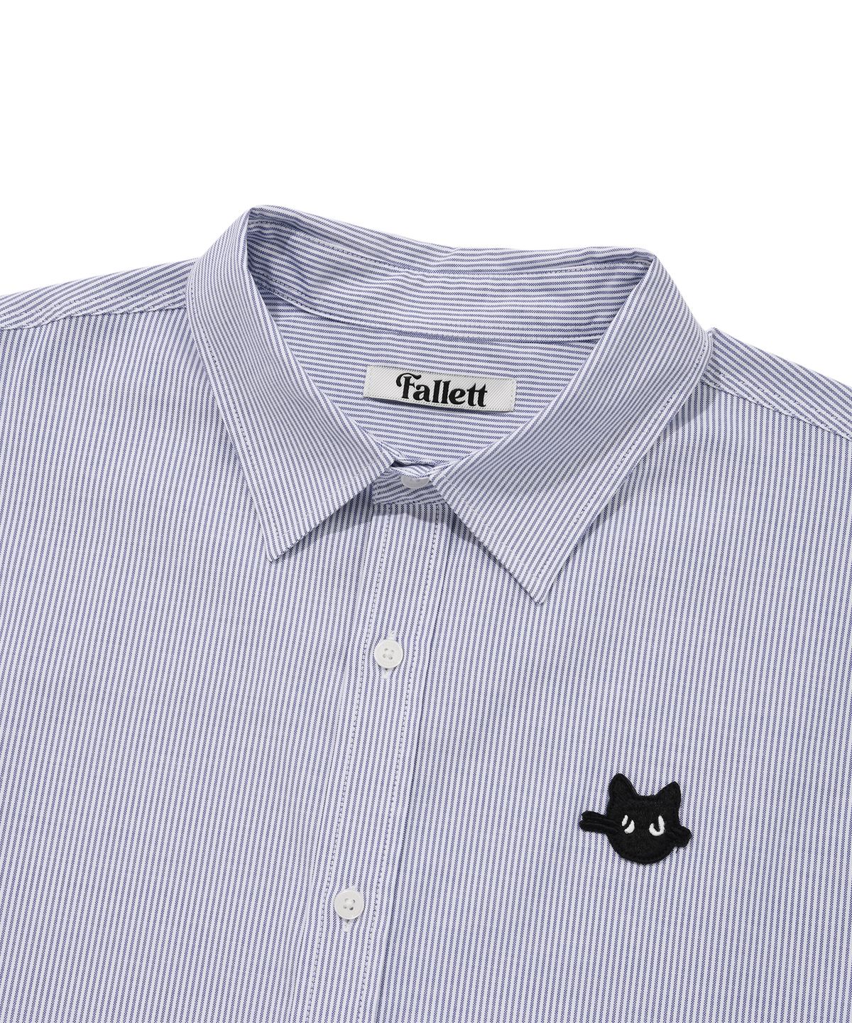 팔렛(FALLETT) 네로 옥스포드 셔츠 블루 스트라이프