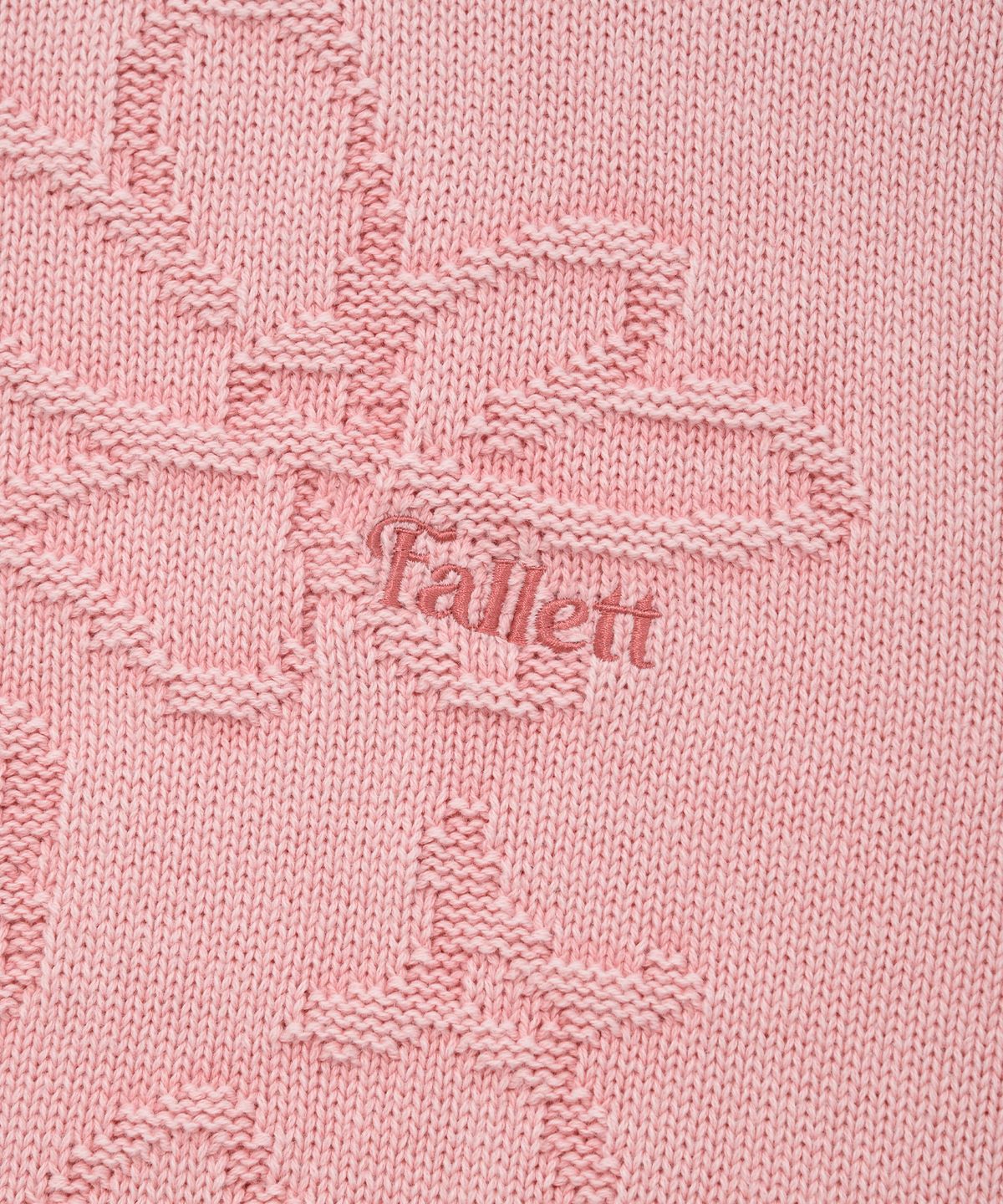 팔렛(FALLETT) 드로잉 네로 피그먼트 니트 핑크