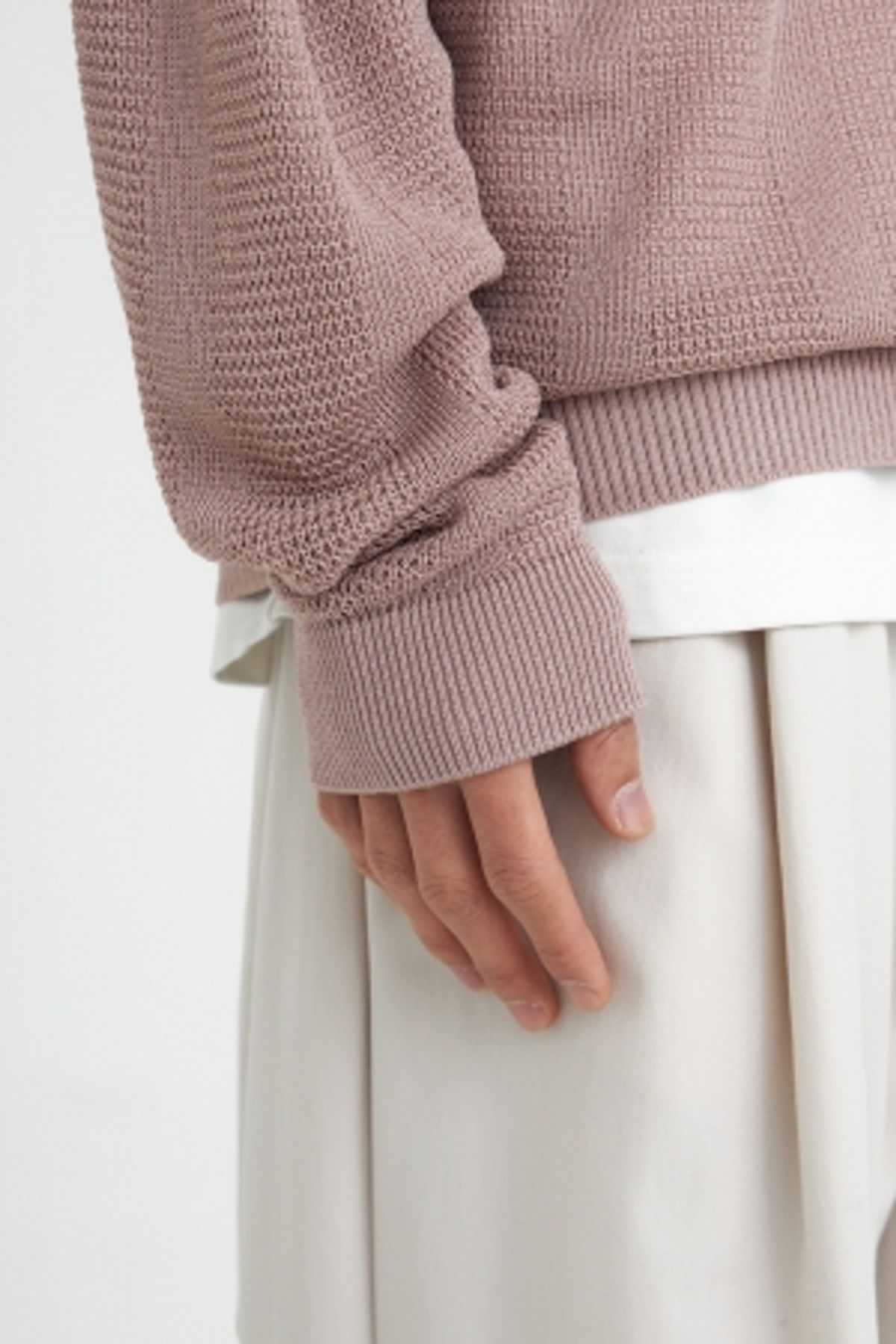 유스(YOUTH) Lightweight Crew-Neck Knit - Lilac