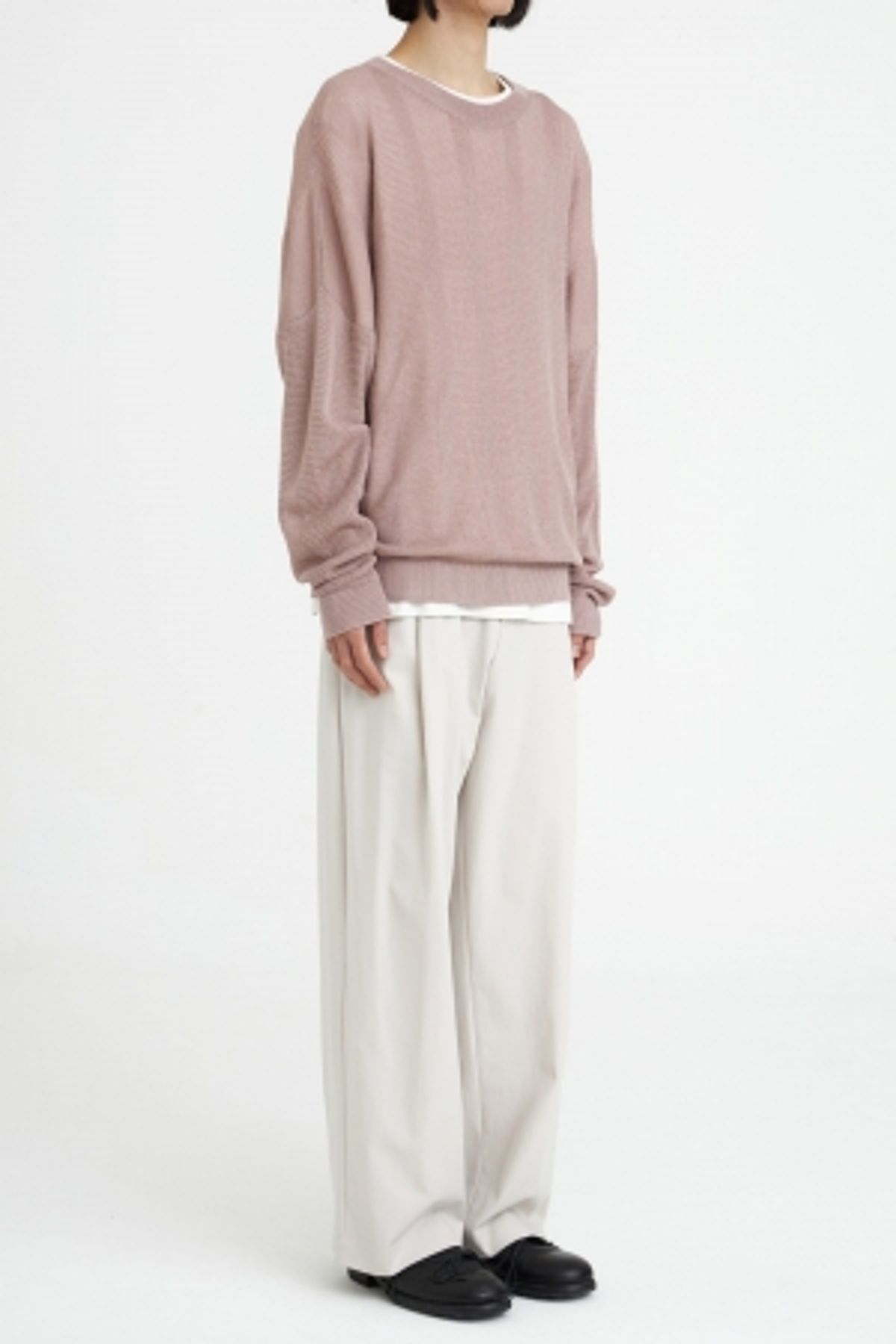 유스(YOUTH) Lightweight Crew-Neck Knit - Lilac