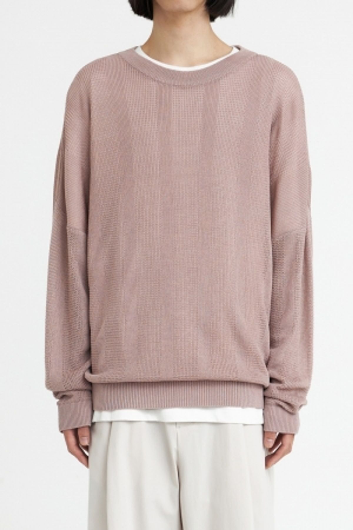 유스(YOUTH) Lightweight Crew-Neck Knit - Lilac