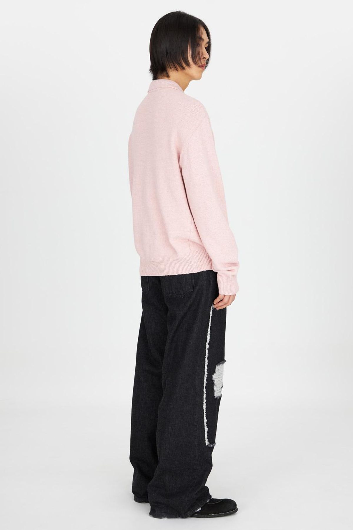 유스(YOUTH) Knit Collar T-shirt - Pink
