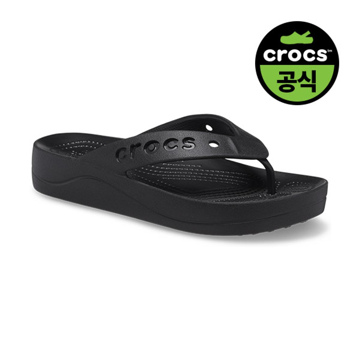 크록스(CROCS) 여성 BAYA PLATFORM FLIP BK (24SWSD208395)