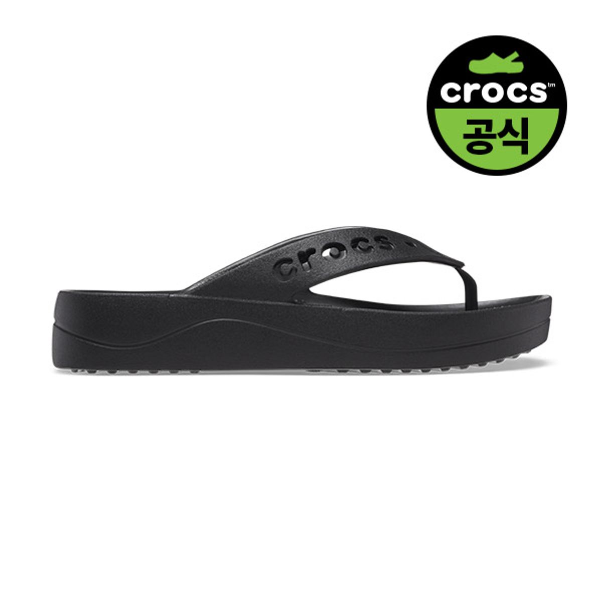 크록스(CROCS) 여성 BAYA PLATFORM FLIP BK (24SWSD208395)