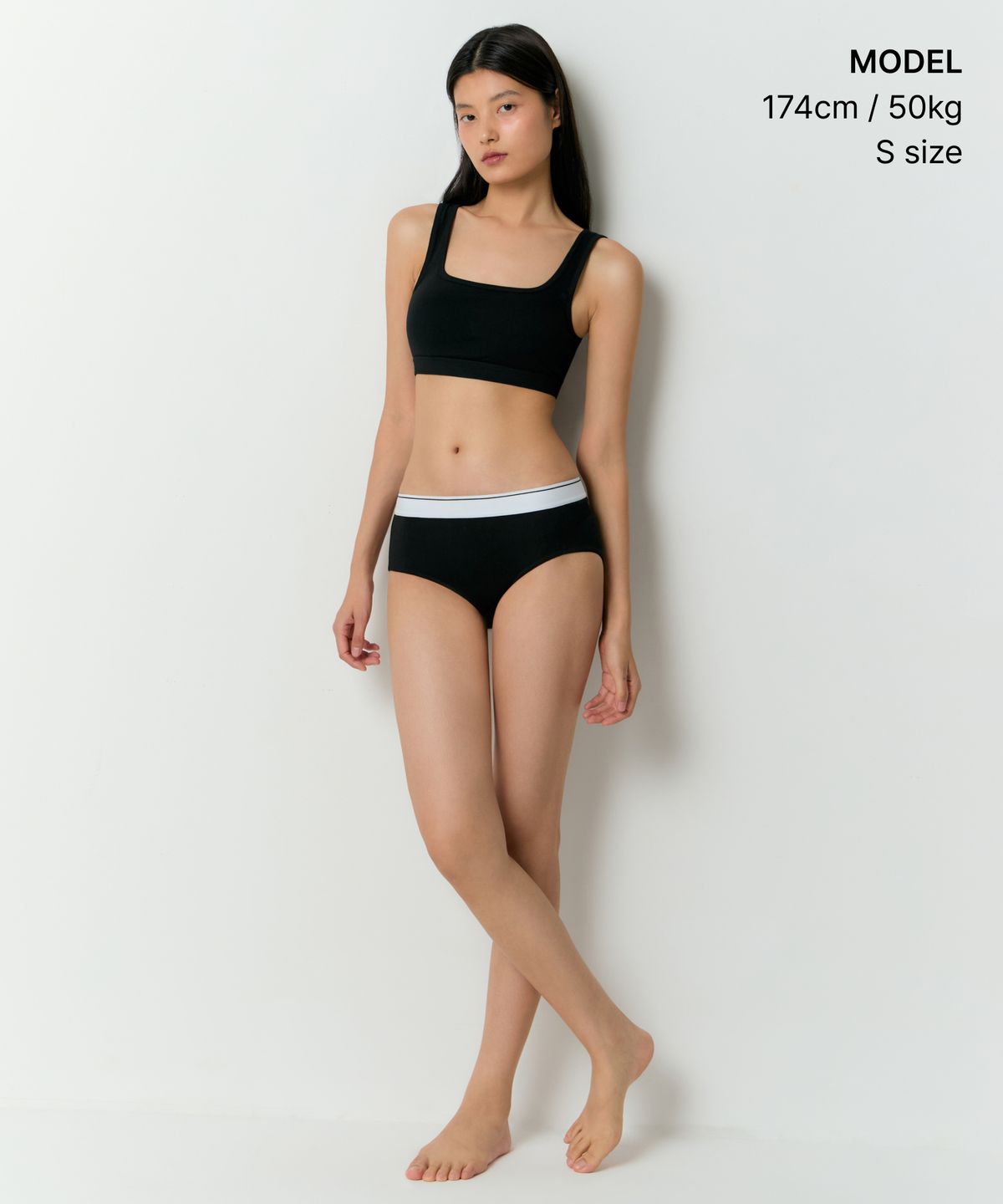 무신사 스탠다드 우먼(MUSINSA STANDARD WOMAN) 우먼즈 스퀘어 넥 코튼 브라 탑 [블랙]