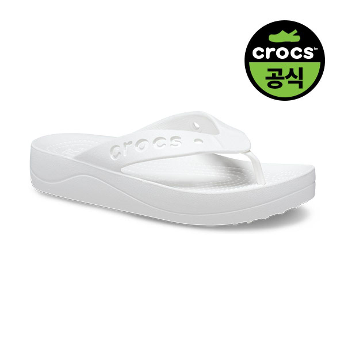 크록스(CROCS) 여성 바야 플랫폼 플립 WT (24SWSD208395)